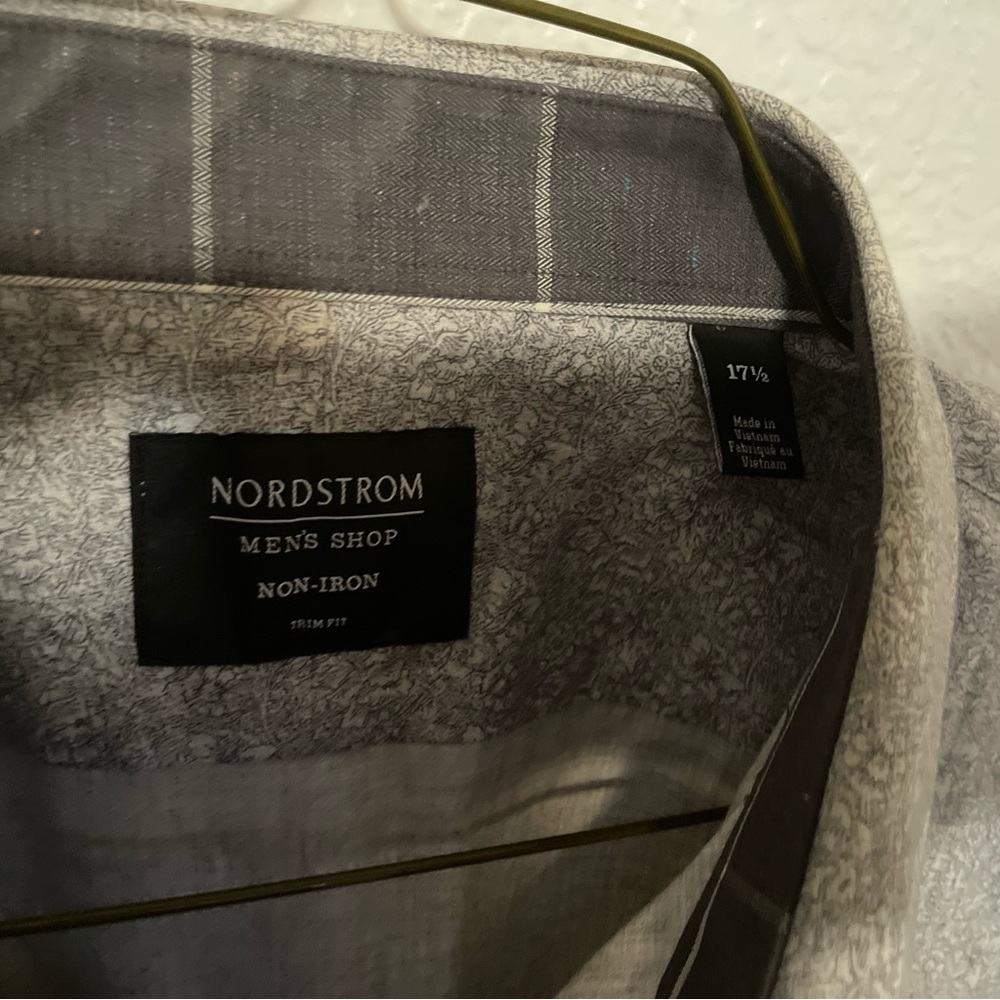 Nordstrom Men's Shop Gray Non-Iron Dress Shirt